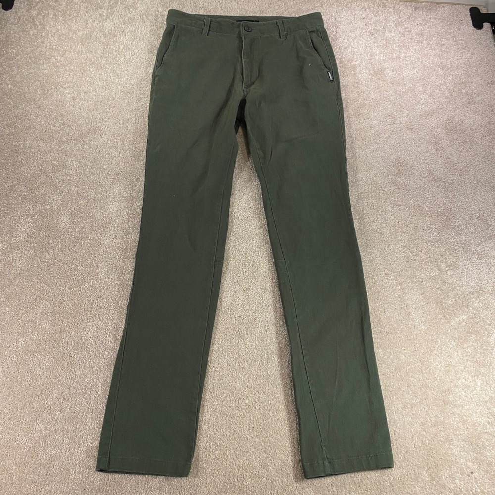 Tony Hawk Chino Pants Mens 30x30 Olive Green Stretch Slim Straight HMP3502